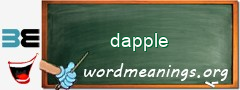 WordMeaning blackboard for dapple